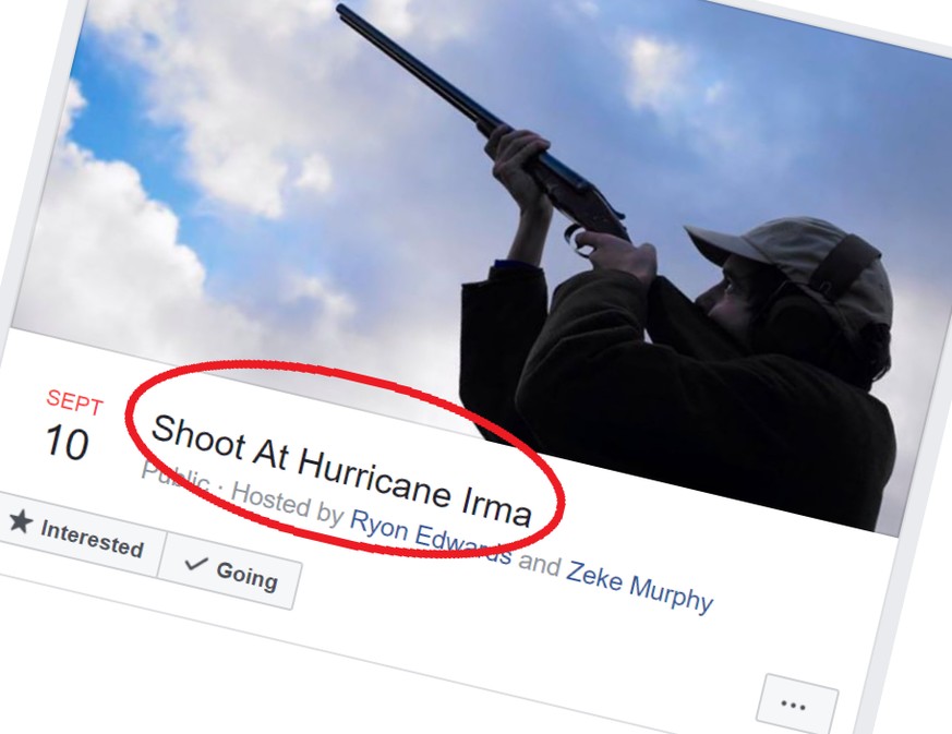 Die Polizei in Florida warnt davor, in den Sturm zu schiessen – aus guten Gründen