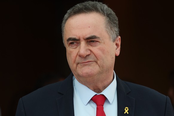 epa11706786 Israeli outgoing Foreign Minister Israel Katz waits prior to his meeting with his French counterpart at the foreign minister&#039;s office in Jerusalem, 07 November 2024. The Israeli prime ...
