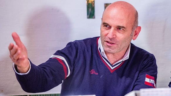 12.12.2019, Biathlonarena, Hochfilzen, AUT, IBU Weltcup Biathlon, Pressekonferenz, im Bild Toni Giger OeSV Sportdirektor // Toni Giger Austrian Ski Association sporting director during a press confere ...