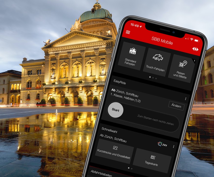 Die SBB-App bietet neu einen «Dark Mode», aber nur fürs iPhone