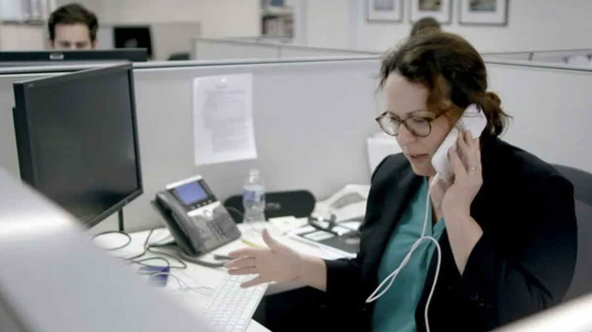 Maggie Haberman, correspondante du New York Times pour la Maison Blanche, lors d'une conversation téléphonique avec Donald Trump.