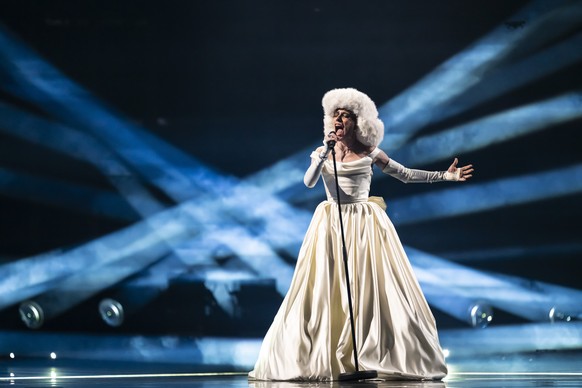 epa12107632 Switzerland&#039;s 2024 ESC winner Nemo performs during the dress rehearsal for the Grand Final of the 69th Eurovision Song Contest (ESC) in Basel, Switzerland, 16 May 2025. EPA/GEORGIOS K ...