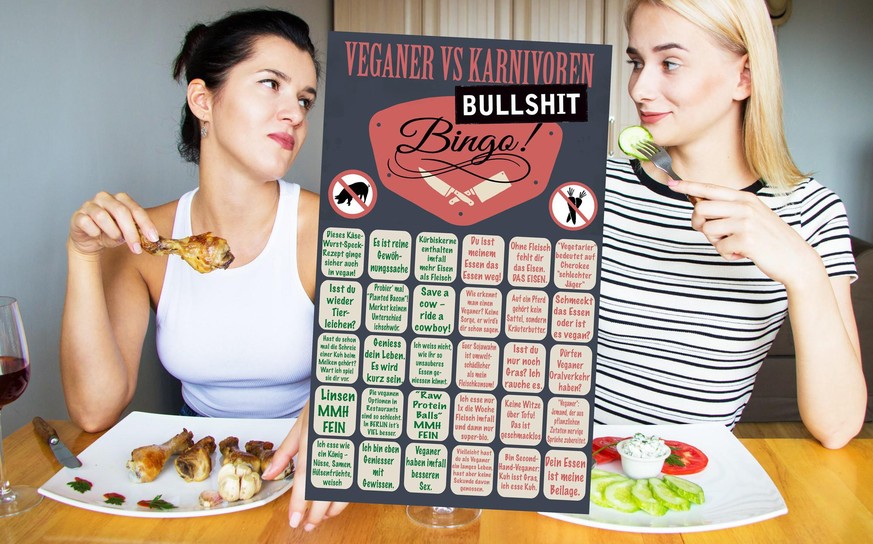 Und NUN: Das grosse Veganer-vs-Karnivoren-Bullshit-Bingo!
