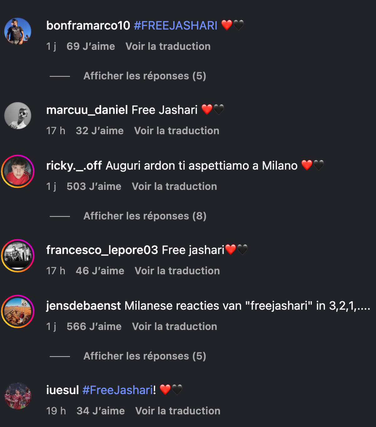 Les #FreeJashari inondent les réseaux sociaux du club belge.