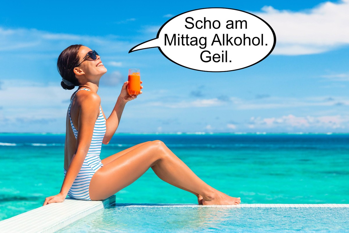 Wie wir jeweils von den Ferien berichten – und wie es wirklich war