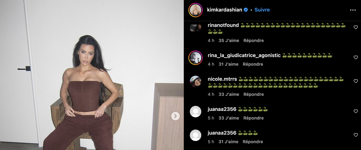 Kim et Taylor se sont longtemps affrontées à coups d'émoji serpent. Et ça continue.