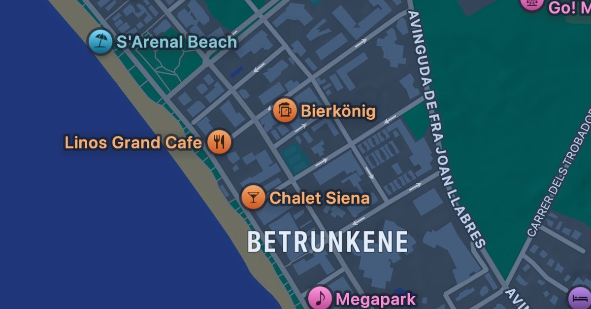 Apple Maps zeigt berühmte Feriendestination als «Betrunkene» an