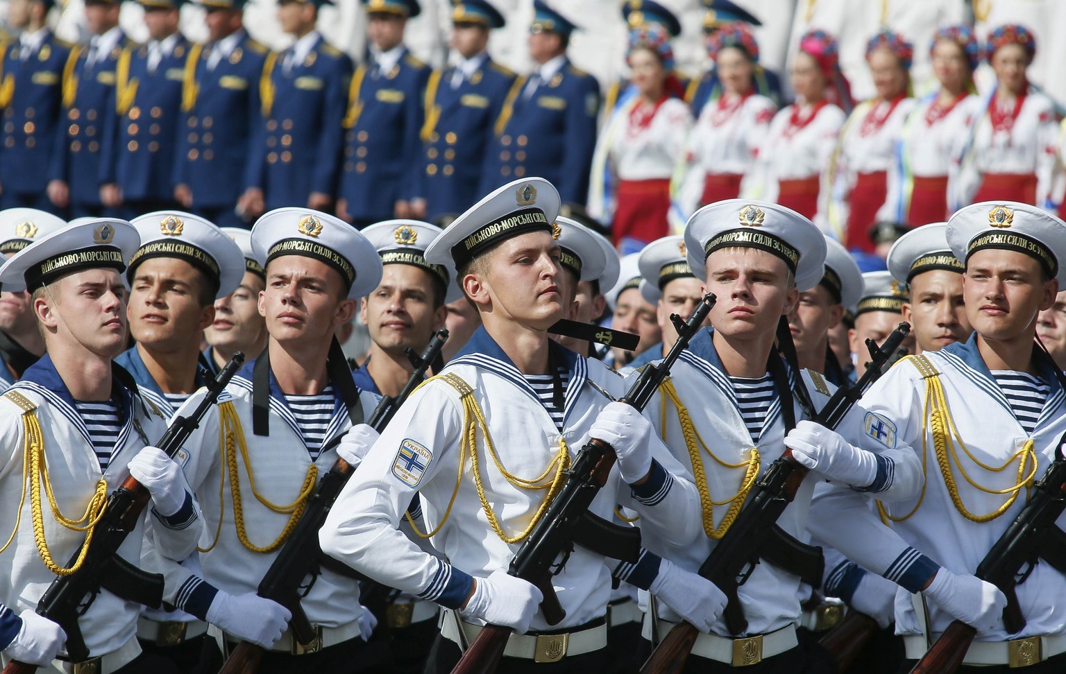 ... während in Kiew eine Militärparade stattfindet.&nbsp;