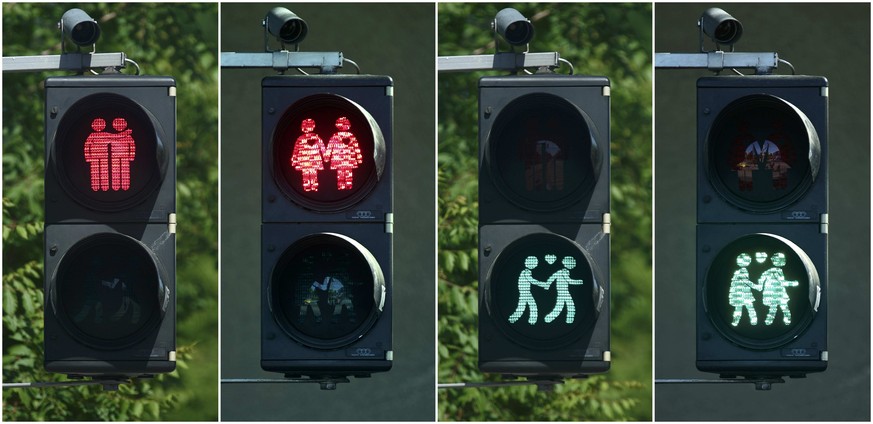 Für Fussgänger lustig, für Investoren nicht: Farbwechsel bei den Verkehrsampeln.