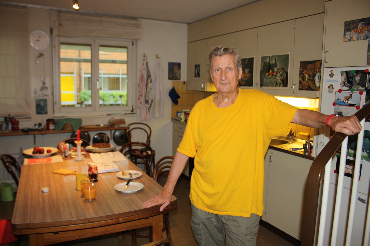 Hier bewirtet Franz Rueb jeden Morgen Touristen aus aller Welt: Der findige Rentner hat ein Bed and Breakfast aus seiner Stadtwohnung gemacht.&nbsp;