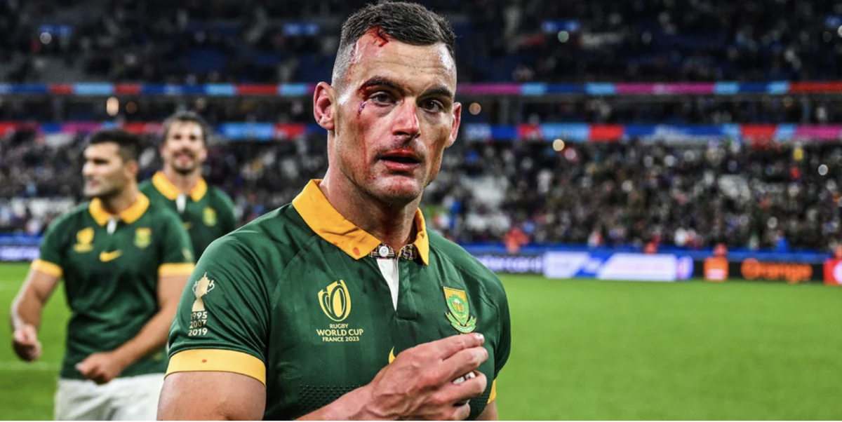Jesse Kriel zog sich während dem Spiel eine Platzwunde zu.