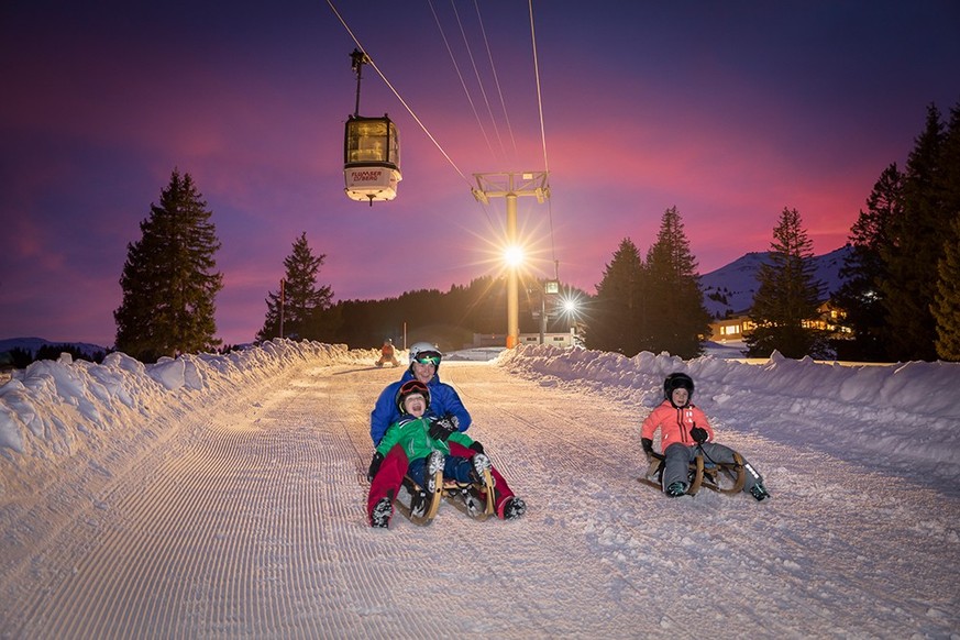 Nachtschlitteln Rauszeit Beste Pisten Flumserberg Prodalp Tannenehim