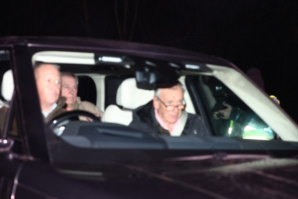 SANDRINGHAM, NORFOLK - FEBRUARY 19: Andrew Mountbatten-Windsor is seen returning after leaving police custody, following his arrest on February 19, 2026 in Sandringham, Norfolk. Andrew Mountbatten-Win ...