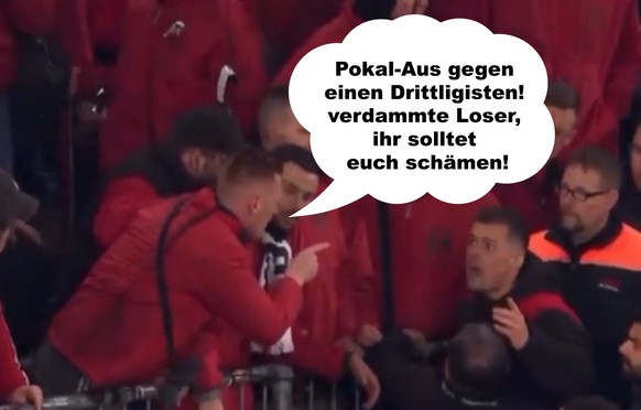 Xhaka streitet mit Leverkusen-Fan – das wurde wirklich gesagt (Modefan-Meme)