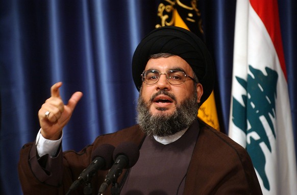 epa11629905 (FILE) - Hezbollah Secretary General Hassan Nasrallah attends an event in southern Beirut, Lebanon, 06 June 2006 (reissued 28 September 2024). Hezbollah on 28 September confirmed the group ...