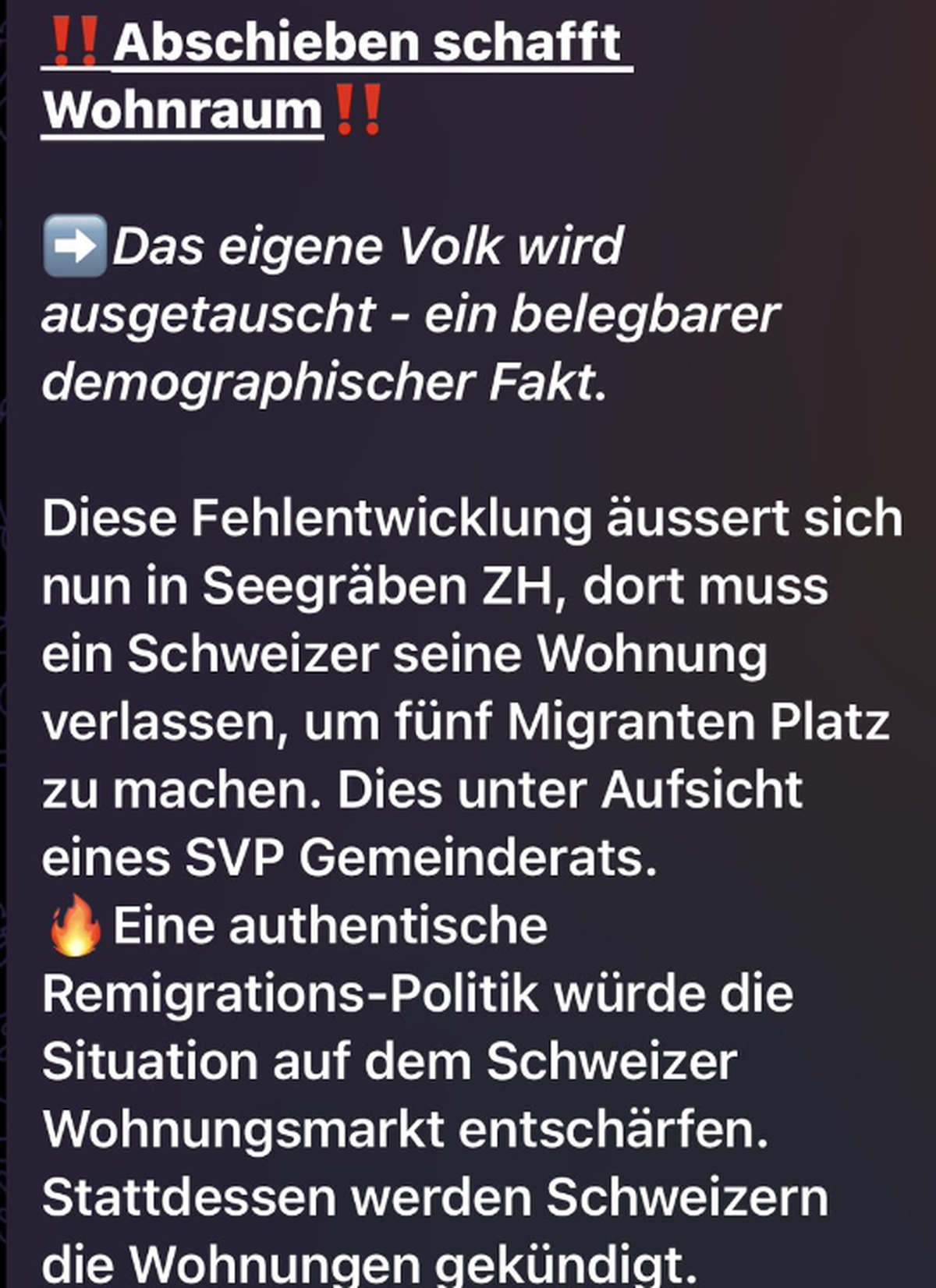 Auch die junge Tat ruft zur Demo auf.