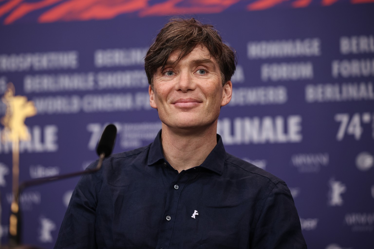 epa11154938 Irish actor Cillian Murphy attends the press conference for the movie &#039;Small Things Like These&#039; during the 74th Berlin International Film Festival &#039;Berlinale&#039; in Berlin ...