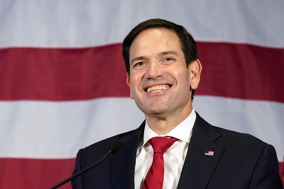 FILE - Sen. Marco Rubio, R-Fla., smiles as he addresses supporters Nov. 8, 2012, in Miami. (AP Photo/Wilfredo Lee, File)
Marco Rubio