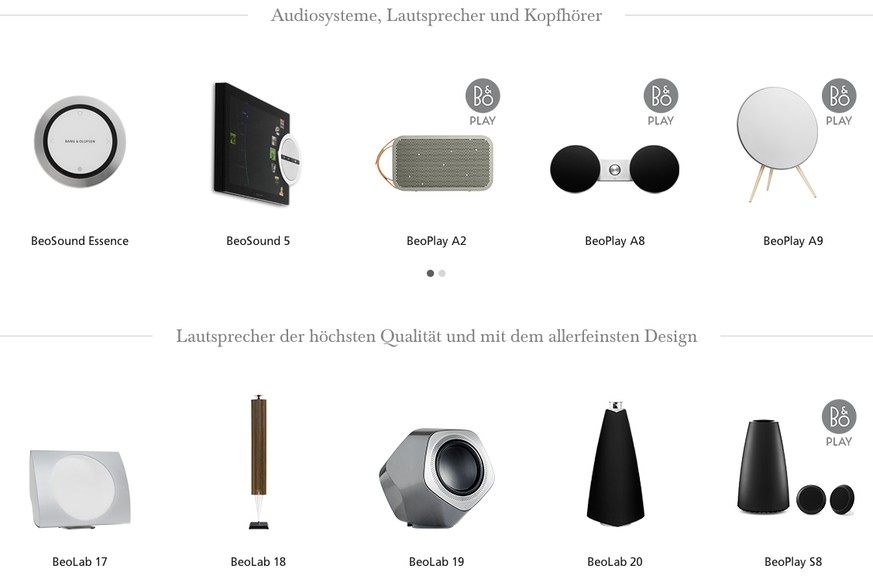 B & O screenshot