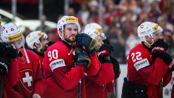240526 Roman Josi of Switzerland looks dejected after the 2024 IIHF Ice hockey, Eishockey World Championship, WM, Weltmeisterschaft final game between Switzerland and Czech Republic on May 26, 2024 in ...