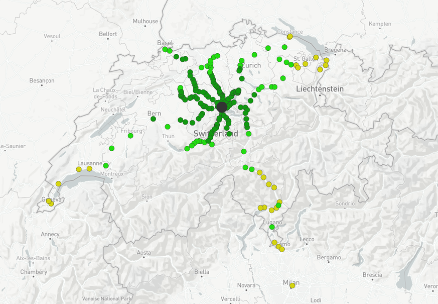 Direkte Verbindungen ab Luzern