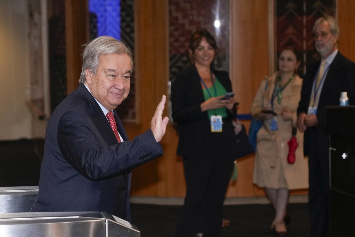 United Nations Secretary-General Antonio Guterres arrives to the SDG Summit at United Nations headquarters, Monday, Sept. 18, 2023. (AP Photo/Seth Wenig)
Antonio Guterres