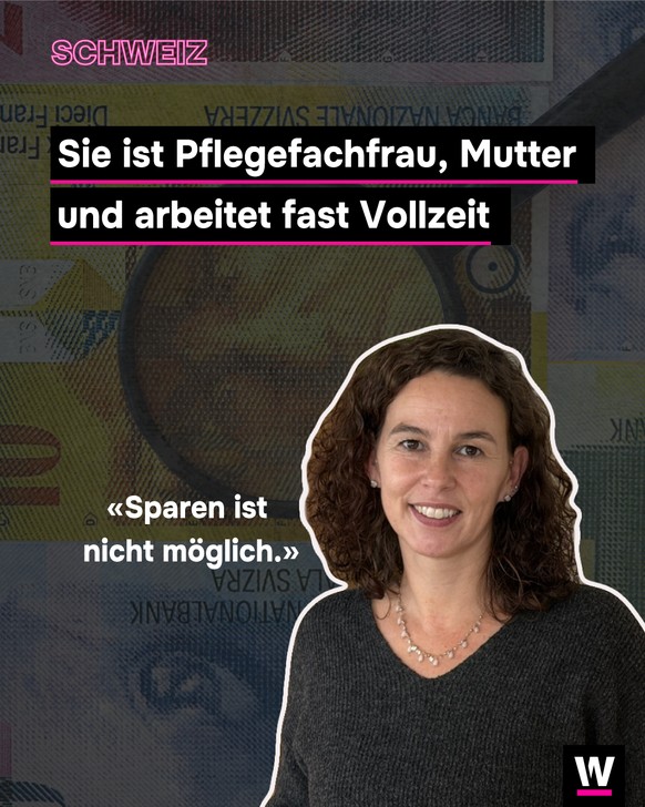 <p>Claudia arbeitet fast Vollzeit, kann für sich selbst aber nicht sparen.</p>