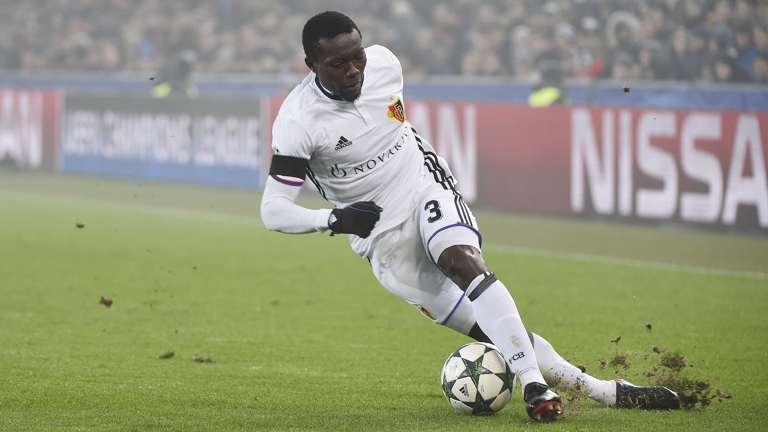 06.12.2016; Basel; Fussball Champions League - Gruppenspiele ; FC Basel - FC Arsenal; Adama Traore (Basel) (Daniela Frutiger/freshfocus)