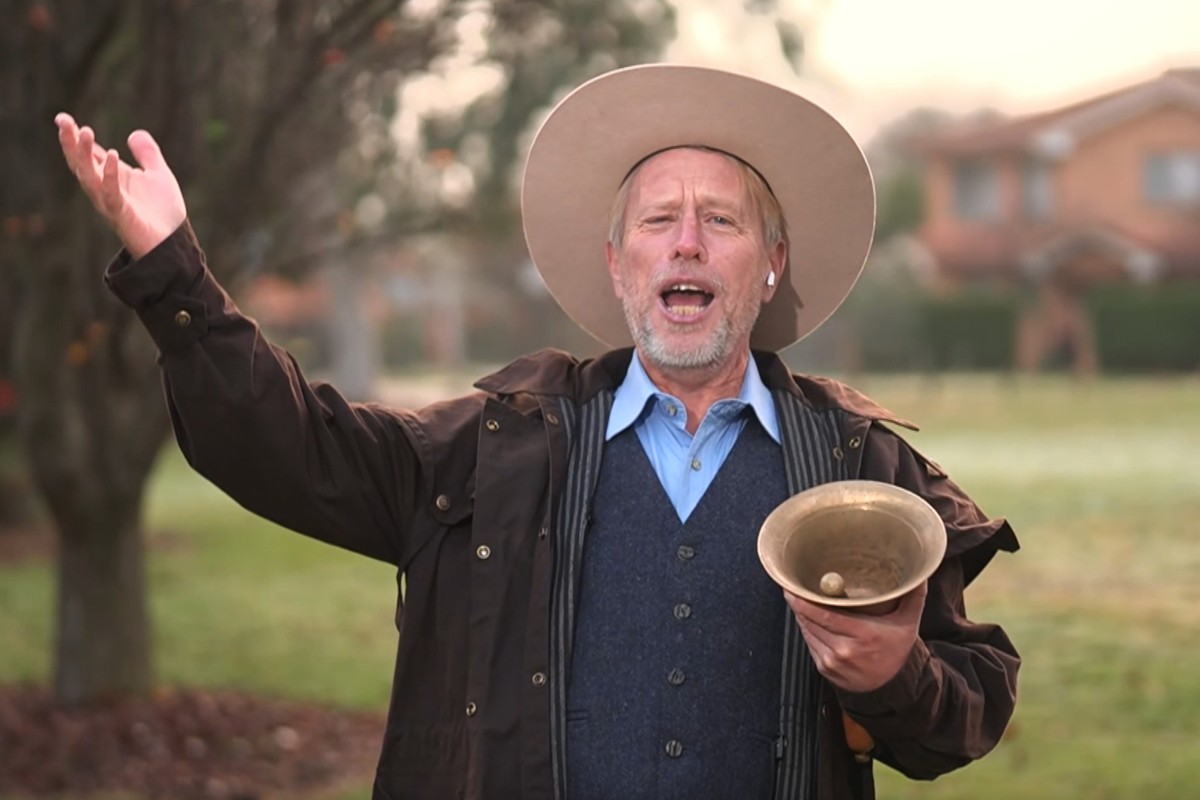 In this image taken from video, Joseph McGrail-Bateup demonstrates his loud voice in Canberra, Australia, Tuesday, June 23, 2026, after being recognized by Guinness World Records as the world's l ...