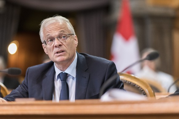 Thomas Minder, Parteilos-SH, spricht zum Jadggesetz, an der Sommersession der Eidgenoessischen Raete, am Dienstag, 5. Juni 2018 im Staenderat in Bern. (KEYSTONE/Alessandro della Valle)