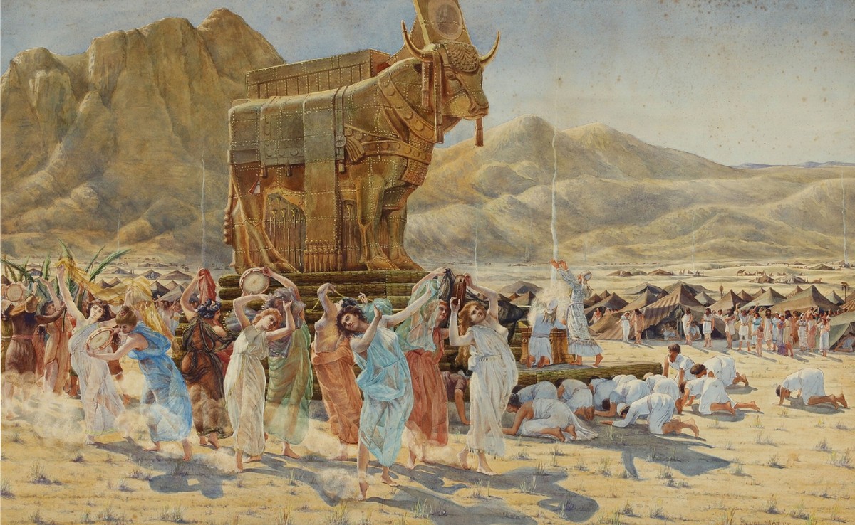 Henri-Paul Motte: Der Tanz der Israeliten ums Goldene Kalb (1899)