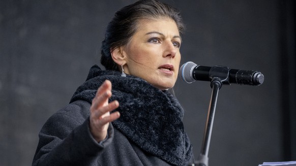 25.02.2023, Berlin: Sahra Wagenknecht (Die Linke), spricht w