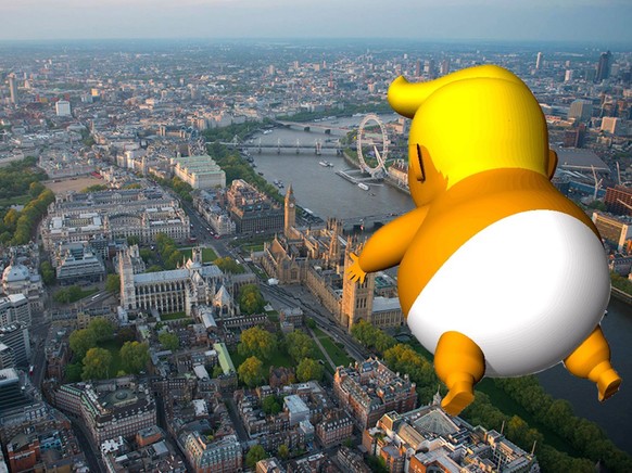 So soll das Tump-Baby über London schweben.