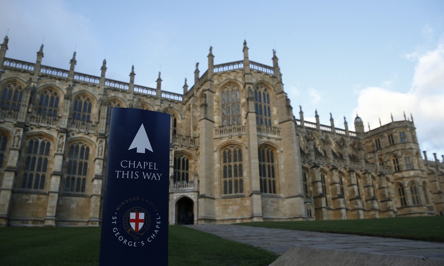 A general view of St George&#039;s Chapel within the walls of of Windsor Castle, in Windsor, England, Tuesday, Nov. 28, 2017, it will be the venue for the marriage of Prince Harry who is fifth in line ...