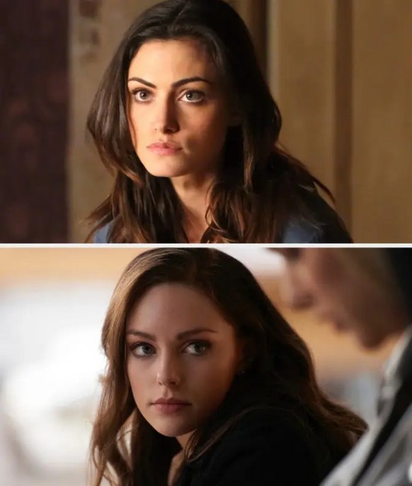 Phoebe Tonkin as Hayley Marshall and Danielle Rose Russell as Hope Mikaelson in The Originals
