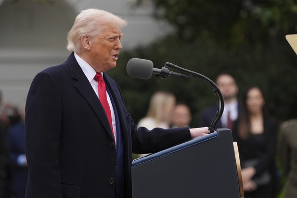 President Donald Trump speaks during an event to announce new tariffs in the Rose Garden of the White House, Wednesday, April 2, 2025, in Washington. (AP Photo/Evan Vucci)
Donald Trump