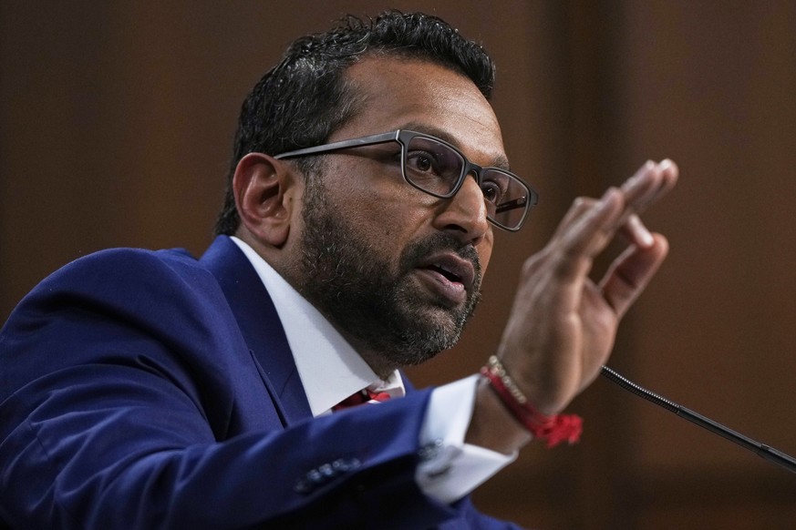 FBI Director Kash Patel appears before the Senate Judiciary Committee for his first oversight hearing, Tuesday, Sept. 16, 2025, at the Capitol in Washington. (AP Photo/Julia Demaree Nikhinson)
Kash Pa ...