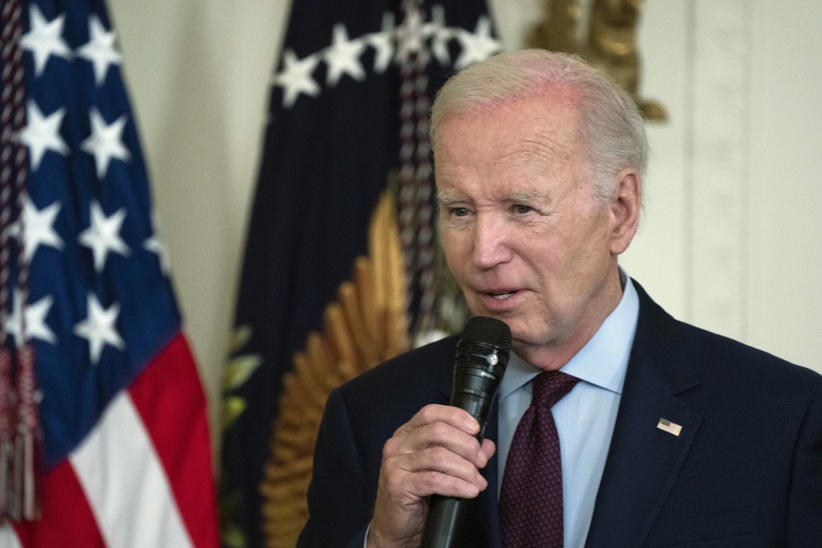 President Joe Biden speaks during the celebration of Jewish American Heritage Month in the East Room of the White House, Tuesday, May 16, 2023, in Washington. (AP Photo/Manuel Balce Ceneta)
Joe Biden