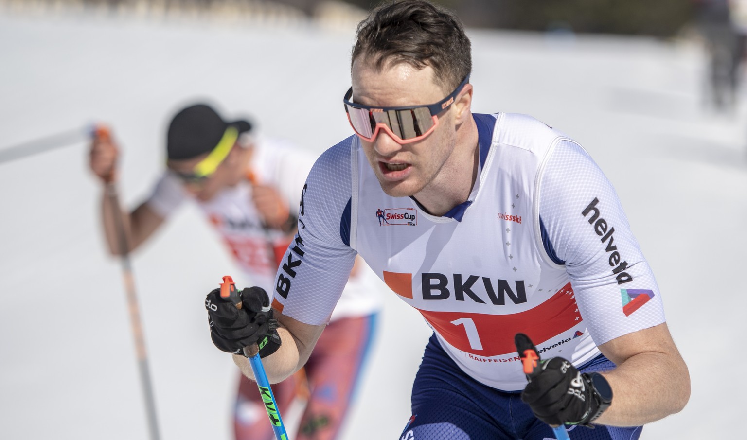 Dario Cologna im 50 Km Rennen der Herren waehrend den Langlauf Schweizermeisterschaften vom Samstag, 30. Maerz 2019 auf der Gerschnialp ob Engelberg. (KEYSTONE/Urs Flueeler)