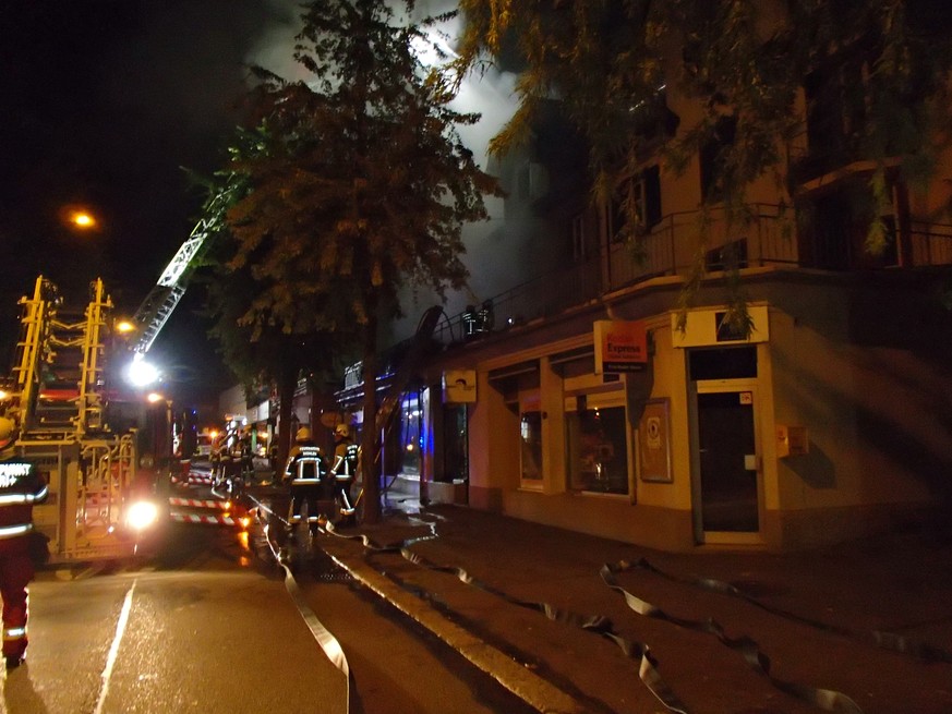 Feuerwehr in Wohlen im Einsatz.