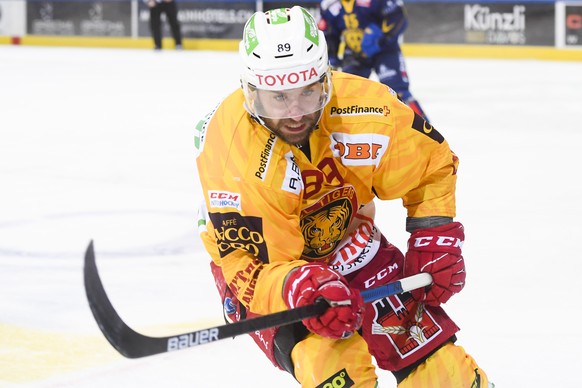 Langnaus Chris DiDomenico, beim Eishockey-Qualifikationsspiel der National League zwischen dem HC Davos und den SCL Tigers, am Freitag, 21. Februar 2020, im Eisstadion in Davos. (KEYSTONE/Gian Ehrenze ...