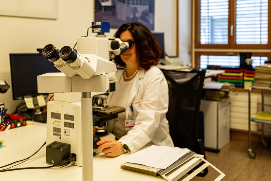 Nicht ohne Zustimmung der Medienstelle vom Universitätsspital Zürich verwenden: zsuzsanna varga in ihrem büro