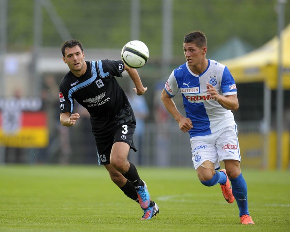 Bildnummer: 10919312 Datum: 05.07.2012 Copyright: imago/MIS
05.07.2012, Fussball 2.Bundesliga Saison 2012/13, Testspiel Grashoppers Zürich - TSV 1860 München, im Stadion GC-Campus in Niederhasli bei Z ...