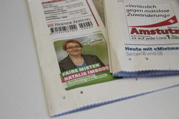Ein Zeitungsinserat der Grünen.