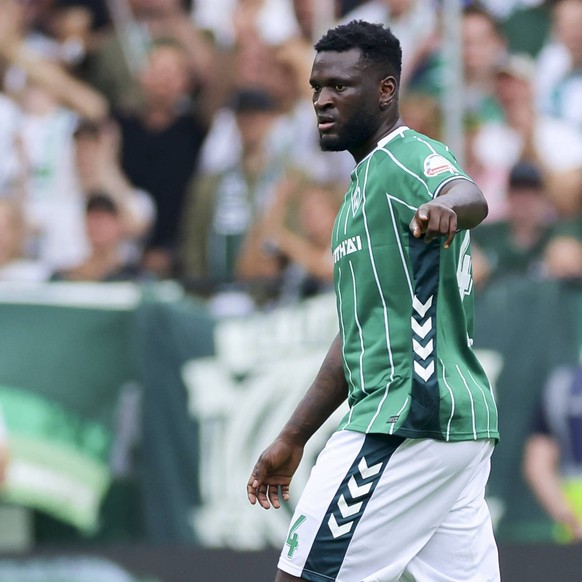 Victor Boniface Werder Bremen schaut enttaeuscht, Bundesliga, SV Werder Bremen v Club Freiburg, Weserstadion am 20. September 2025 in Bremen, Deutschland. Foto von Marco Steinbrenner/DeFodi Images Vic ...