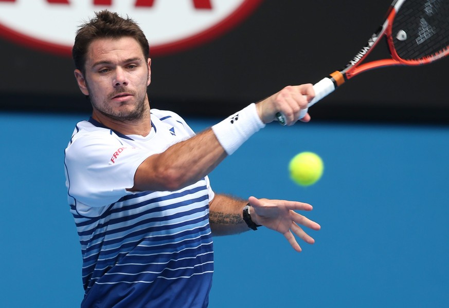 Abgeklärt zum Auftakt-Sieg: Titelverteidiger Wawrinka in Melbourne.