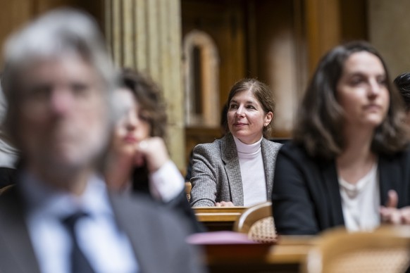 Simona Brizzi, SP-AG, stimmt ab, an der Fruehjahrssession der Eidgenoessischen Raete, am Mittwoch, 19. Maerz 2025 im Nationalrat in Bern. (KEYSTONE/Alessandro della Valle)