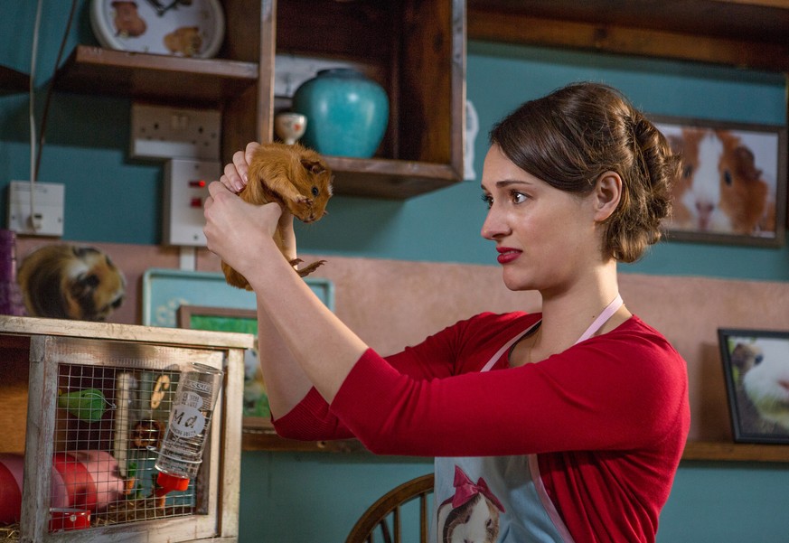 This image released by Amazon shows Phoebe Waller-Bridge in a scene from, &quot;Fleabag,&quot; premiering on Amazon on Sept. 16. (Luke Varley/Amazon via AP)
