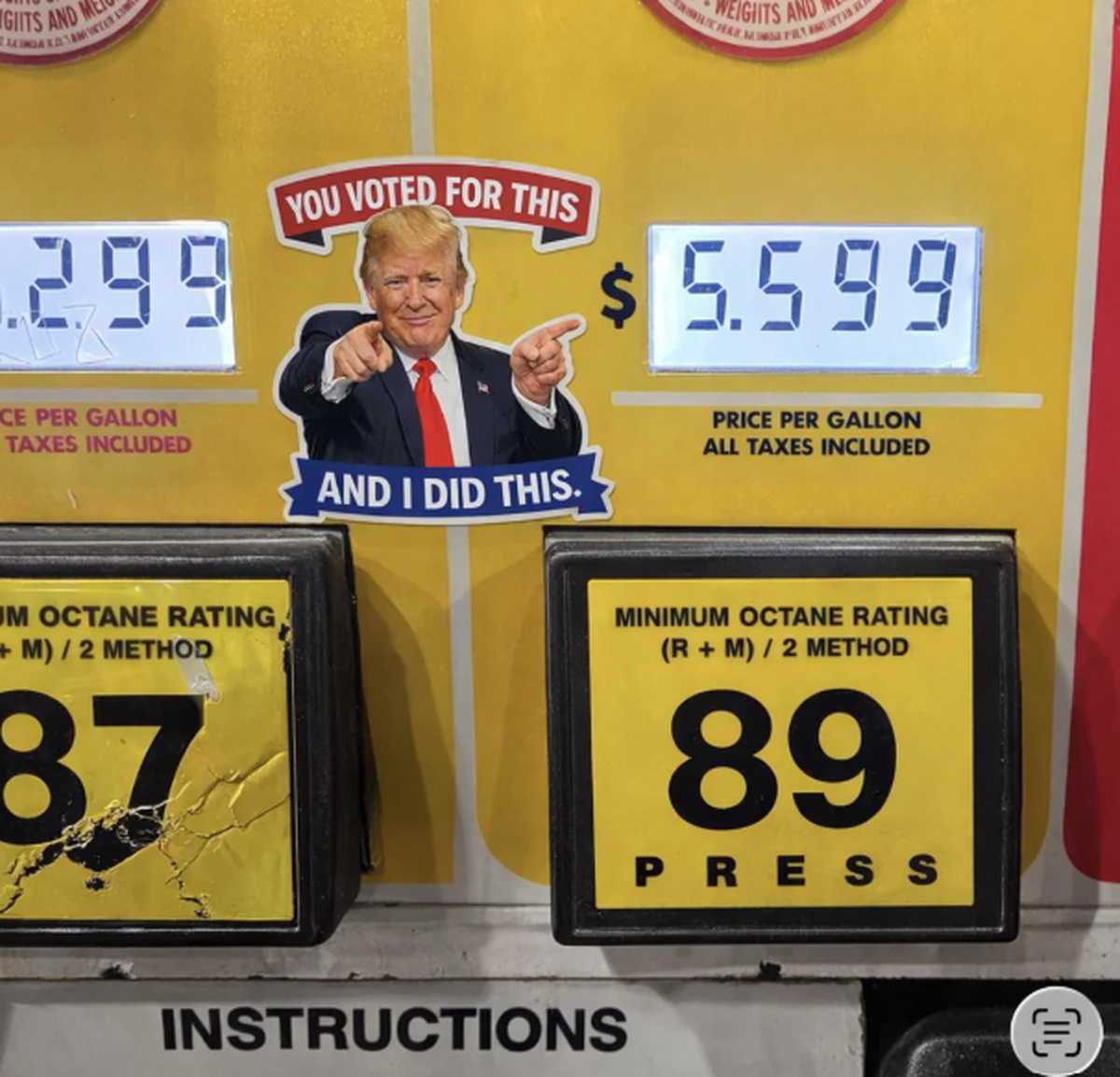 Lustiger und herziger Vandalismus: Donald Trump Sticker