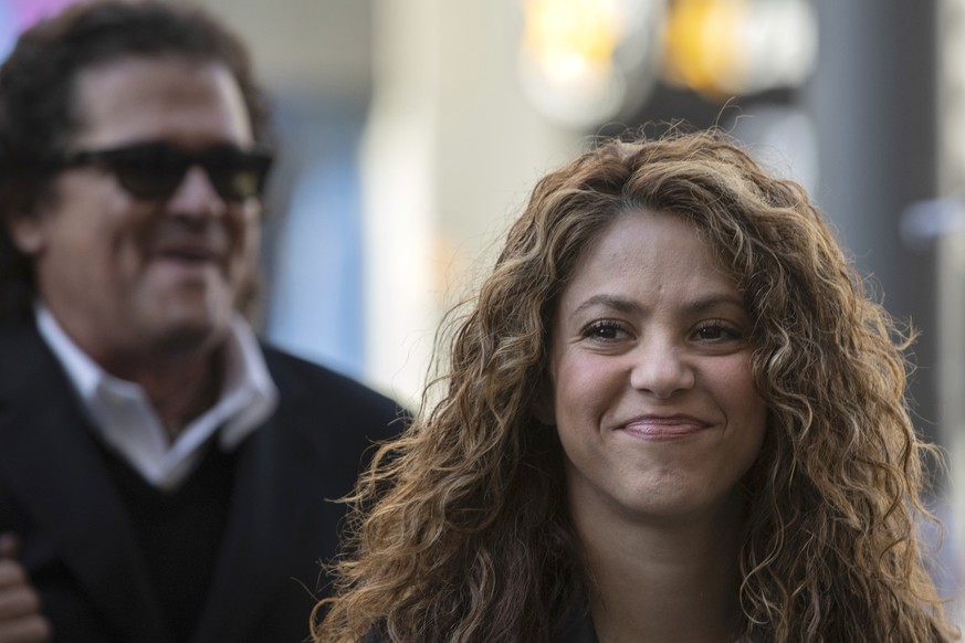 FILE - In this Wednesday, March 27, 2019 file photo, Colombian performer Shakira arrives at court in Madrid, Spain. Pop music star Shakira is appearing in court Thursday June 6, 2019, for alleged tax  ...